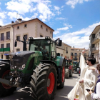 Moment de la benedicció dels tractors a Bellpuig.