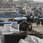 Palestins desplaçats per la guerra a Gaza a la ciutat de Rafah.