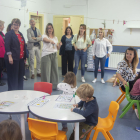 La consellera va visitar ahir l’escola de Verdú.