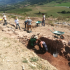 L’equip d’arqueòlegs, al jaciment del Tossal de Baltarga.