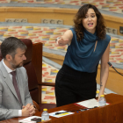 Isabel Díaz Ayuso durant el ple a l’Assemblea de Madrid.