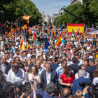 La plana major del PP, a la manifestació que va organitzar ahir a Madrid contra la llei d’Amnistia.