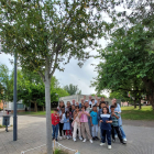 Alumnes de l’Espai Moreres, la setmana passada al carrer la Mercè.