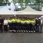 Alguns dels agents de Trànsit, comandaments dels Mossos i autoritats.