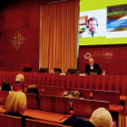 Moment de l’assemblea de la Federació Avícola Catalana (FAC), celebrada dijous a Barcelona.