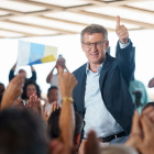 El líder del PP, Alberto Núñez Feijóo, ahir en un míting a Santa Cruz de Tenerife.