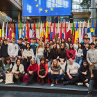 Foto de grup dels alumnes en el decurs de la seva estada al Parlament Europeu.