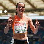 Berta Segura, després d’accedir a semifinals de l’Europeu amb la quarta millor marca.