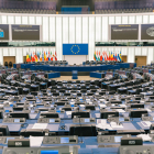 Vista general de l’hemicicle del Parlament Europeu, que representa els ciutadans europeus i exerceix el poder legislatiu a la UE.