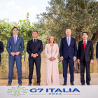 Foto de família dels líders dels set països més industrialitzats del planeta, que formen el G7.