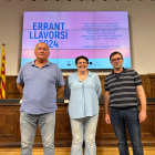 Josep Gasia (Cultura de Llavorsí), Estefania Rufach (IEI) i el comissari de l’Errant, Jesús Vilamajó.