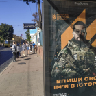 Cartell de reclutament per a l’exèrcit ucraïnès a Lviv.