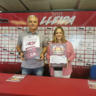 Albert Aliaga i Laura Estadella, responsable de comunicació, durant la presentació de la campanya.