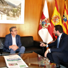 Els presidents de les diputacions de Lleida i d’Osca, Joan Talarn i Isaac Claver, es van reunir ahir.