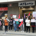 La plantilla d’Atento, en una manifestació el 2021 després de l’acomiadament de tretze treballadors.