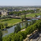 La canalització del riu Segre, un cop acabada