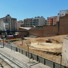 Les obres de l'estació d'autobusos, visibles també des de Pardinyes