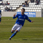 Chuli celebra un gol en un partit de la temporada passada.