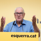 Maragall ahir durant la roda de premsa a la seu d’ERC.