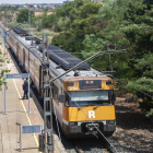 Imatge d’arxiu d’un comboi de la línia de tren LR3, a Anglesola.