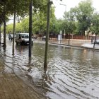 Imatges de la pluja a Lleida.