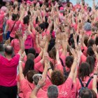 Una marcha contra el cáncer de mama.