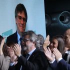 La nova direcció de Junts encapçalada per Carles Puigdemont després de ser proclamada aquest diumenge al congrés de Calella