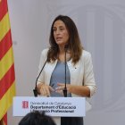 Esther Niubó, consellera d'Educació i Formació Professional, en la roda de premsa sobre les propostes de millora en la Formació Professional per al proper curs.