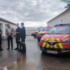 Labores de organización en los bomberos de la Diputación de Huesca.