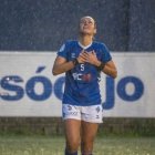 Palacios, natural de Paiporta, celebró el 2-0 ante el Atlètic de Madrid B de forma emotiva.