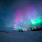 Imagen de una aurora boreal en Tromso.