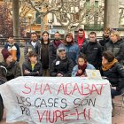 Roda de premsa per informar sobre la situació que viu l'habitatge al Pallars, a Tremp.