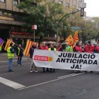 La protesta bloqueja la sortida de l'estació d'autobusos de Lleida.