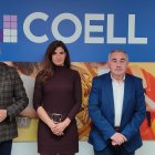 Josep Maria Gardeñes, Celia Ferrero i Pere Roqué, ahir a la seu de la COELL a Lleida.