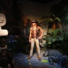 Una figura de cera del actor Paul Hogan como aparece en el filme "Crocodile Dundee" , en el museo de figuras de cera de Madame Tussauds en Sydney, Australia.