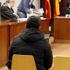 L'acusat d'agressió sexual, durant el judici a l'Audiència de Lleida.