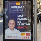 El cartell publicitari d'Aixeca't per Lleida penjat en un carrer de la capital del Segrià el març del 2024.