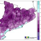 Mapa de temperatures mínimes d'aquest dimarts fins a les 10 hores.