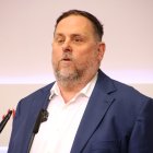 El president d'Esquerra, Oriol Junqueras, en roda de premsa.