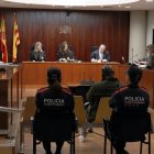 La sala de vistes de l'Audiència de Lleida durant la vista de conformitat en què s'ha condemnat un intern de la presó de Ponent per tràfic de drogues.