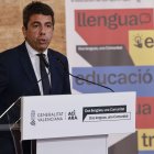 El president valencià en la presentació de la consulta. - EUROPA PRESS