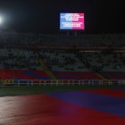 Imatge de l’Estadi Olímpic Lluis Companys quan es va suspendre el Barça-Osasuna. - EFE