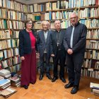 Antonieta Mateus, el filòsof Pere Lluís Font, el bisbe Salvador Giménez i Josep Maria Forné. - BISBAT DE LLEIDA