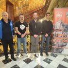 Albert Queralt, Dani Delgado, Jordi Verdú i Miquel López, ahir a la presentació de la MUT. - JCMC