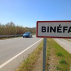 Accés a Binèfar per la carretera de Sant Esteve de Llitera. - E.B.D.