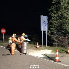 El producte químic escampat ocupava uns dos metres quadrats.