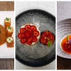 Tres plats dels restaurants distingits per la Guia Michelin a Lleida: Carballeira, Ferreruela i Saroa.