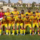 L’onze inicial que va presentar el Lleida diumenge davant del Badalona Futur. - JORDI ECHEVARRIA
