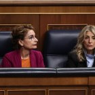 Les ministres Montero i Díaz van mantenir un agre debat sobre la fiscalitat de l’SMI fins al seu pacte. - EDUARDO PARRA / EUROPA PRESS