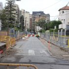Construcció del carril bici d’Alfred Perenya el maig passat. - AMADO FORROLLA